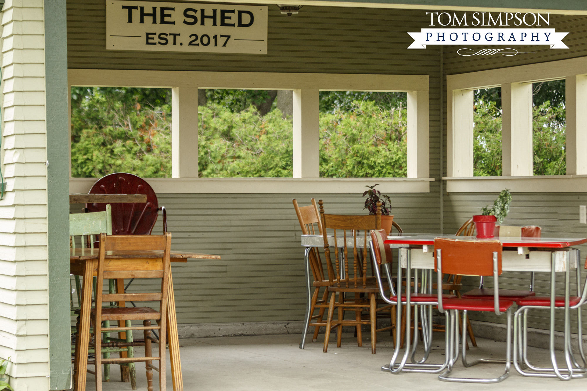 old shed renovated to outdoor dining