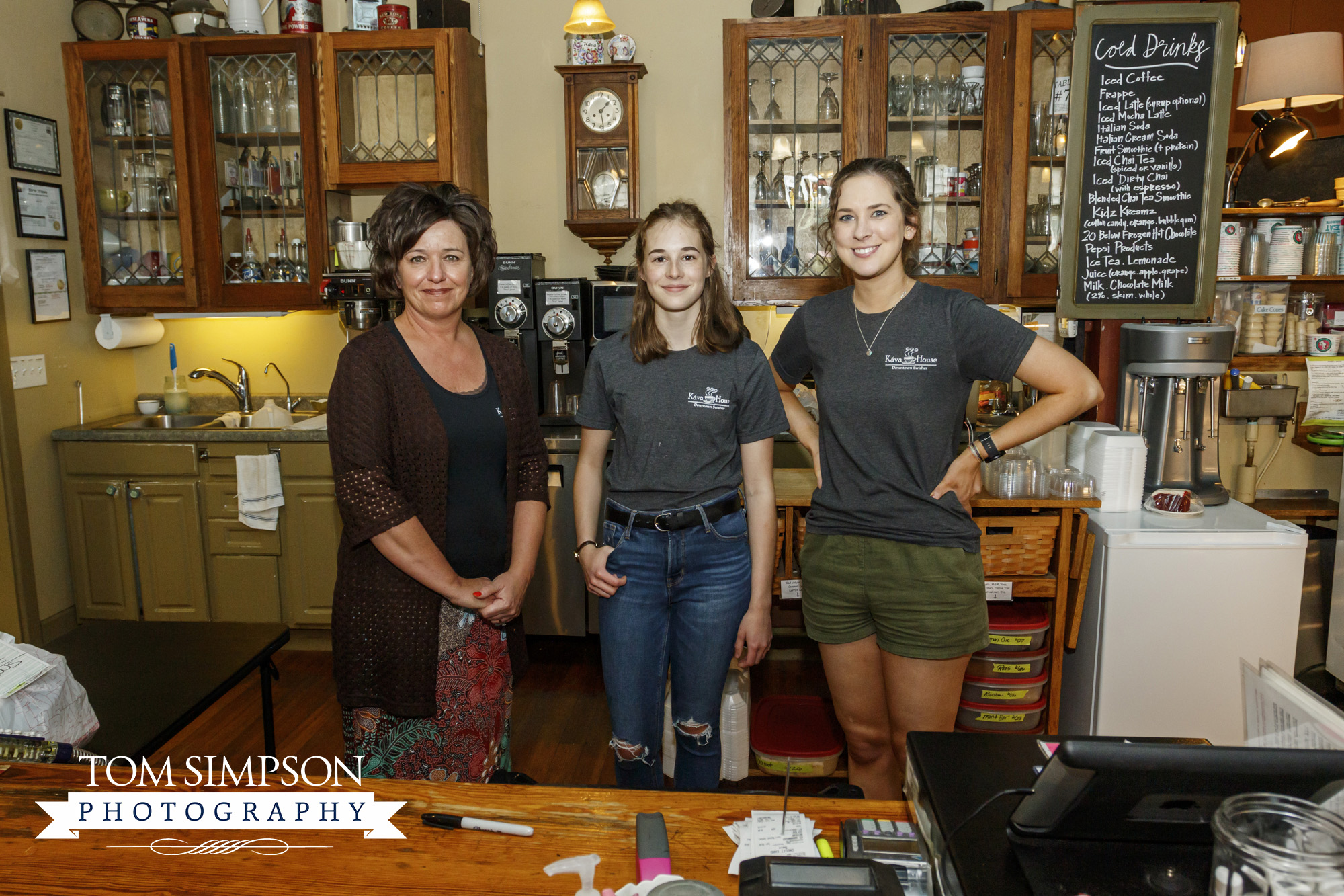 staff ready to serve at the kava house cafe