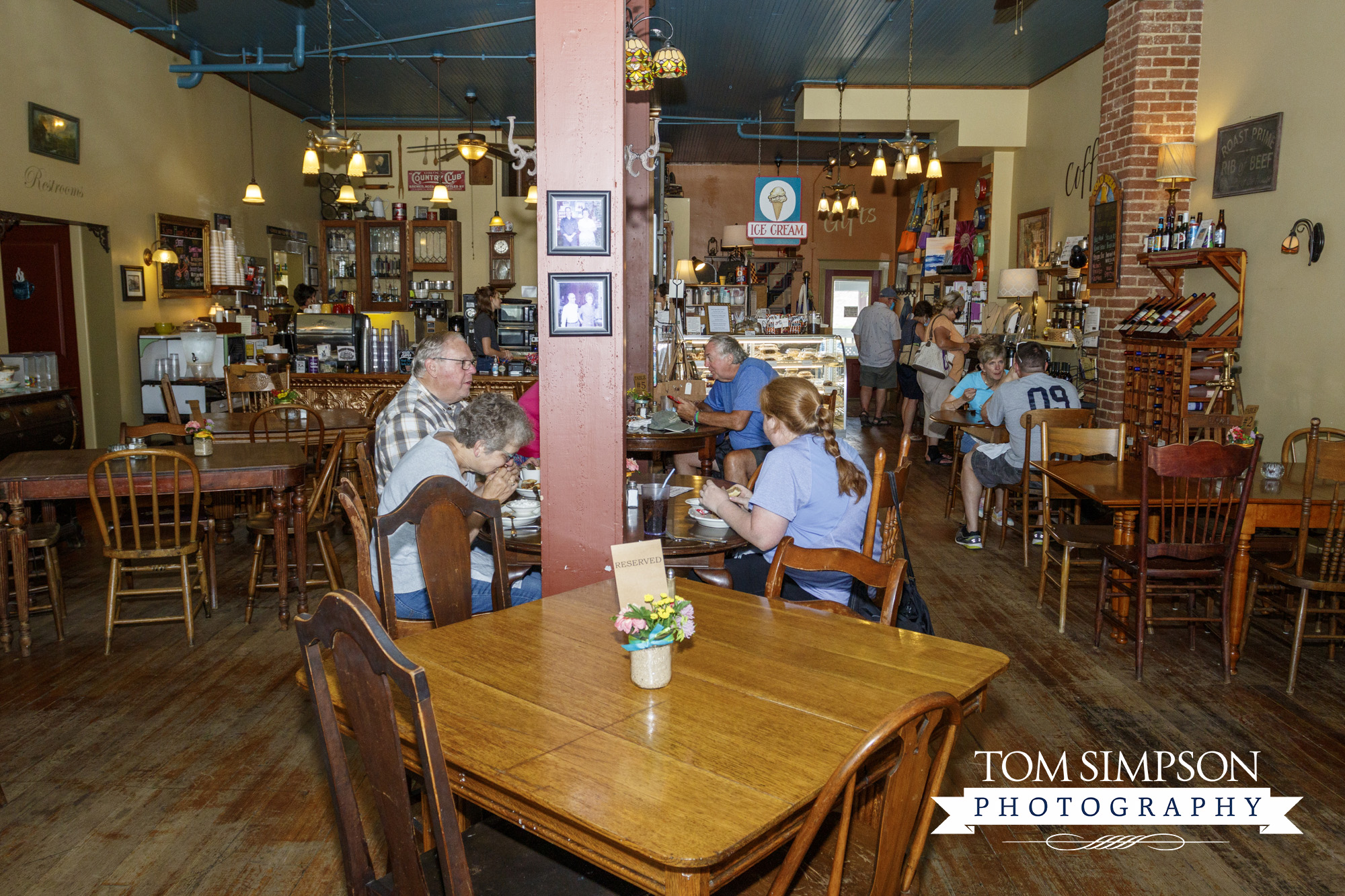 customers enjoying lunch