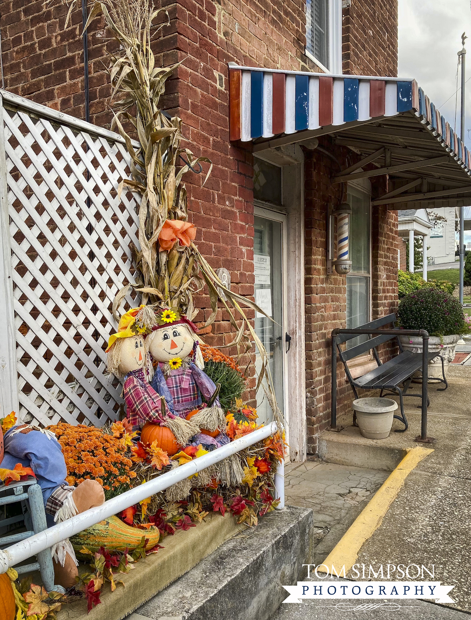 fall decor during our pit stop