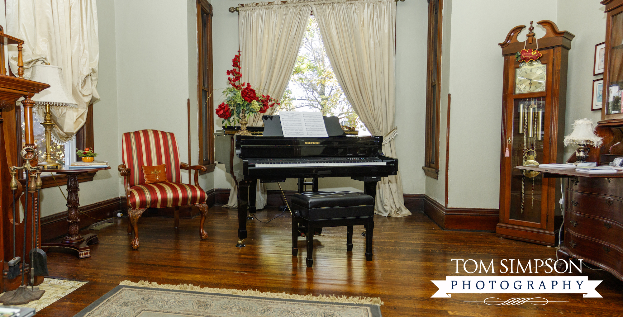 player piano in victorian mansion