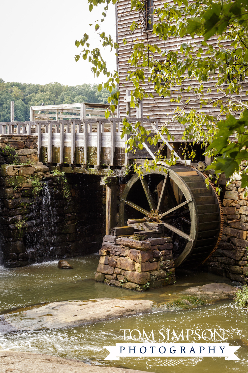 historic gristmill water wheel