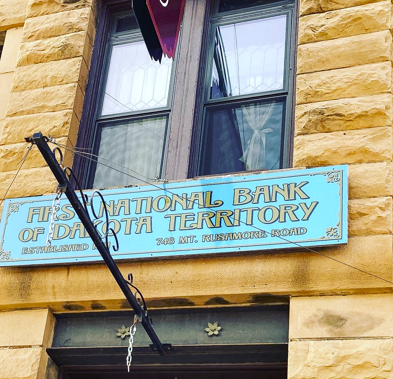 sign on 1881 historic bank building