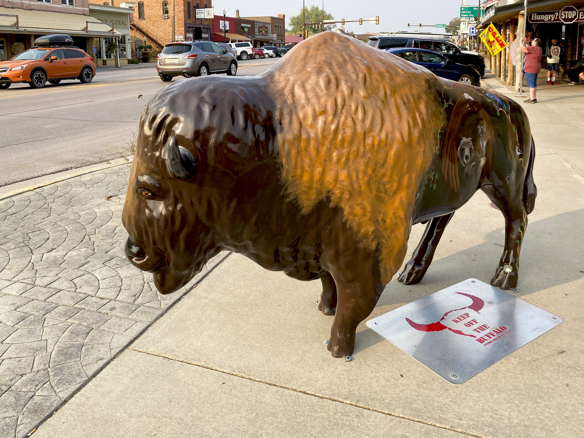 buffalo art on street corner