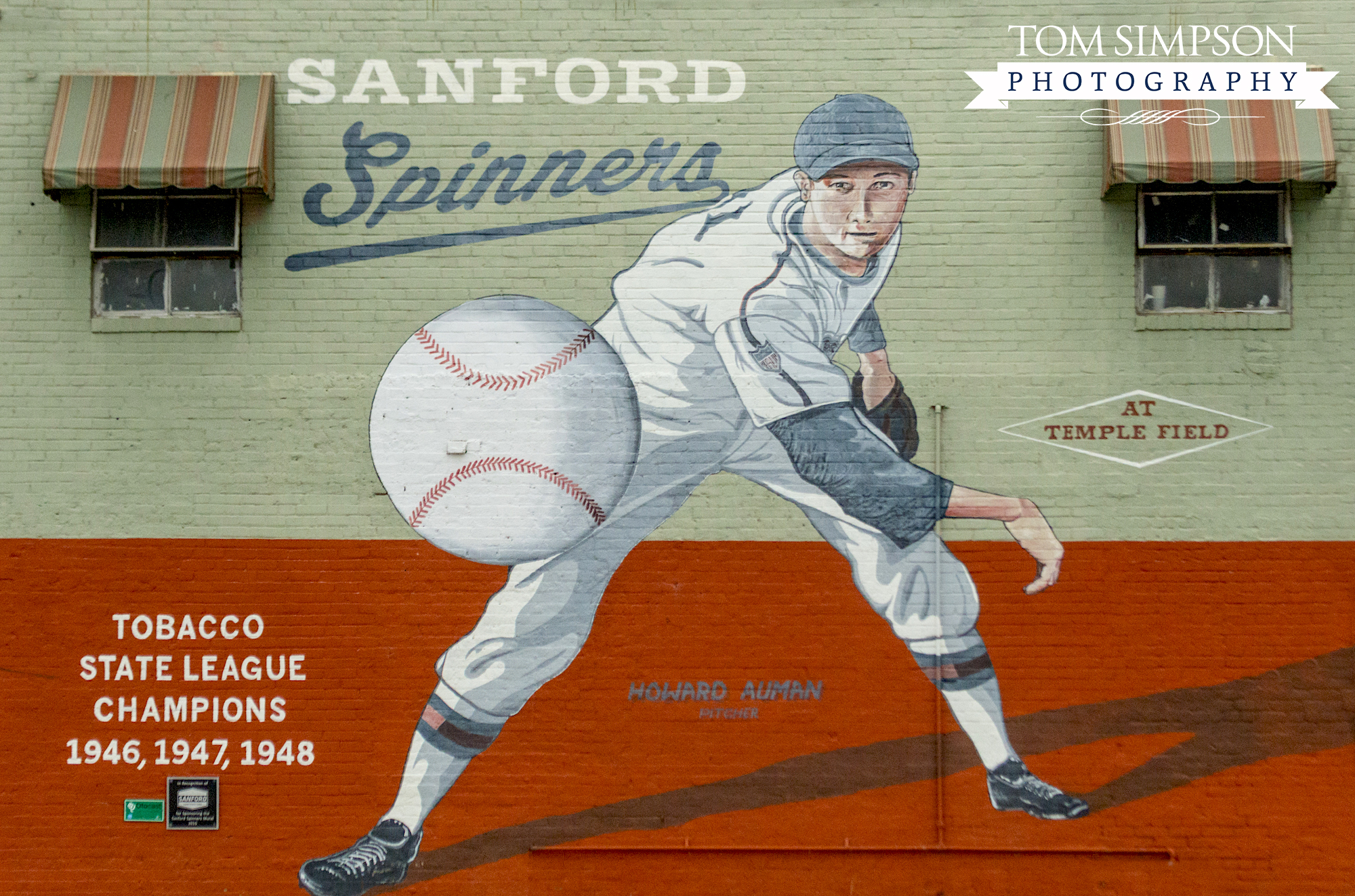baseball mural in historic district