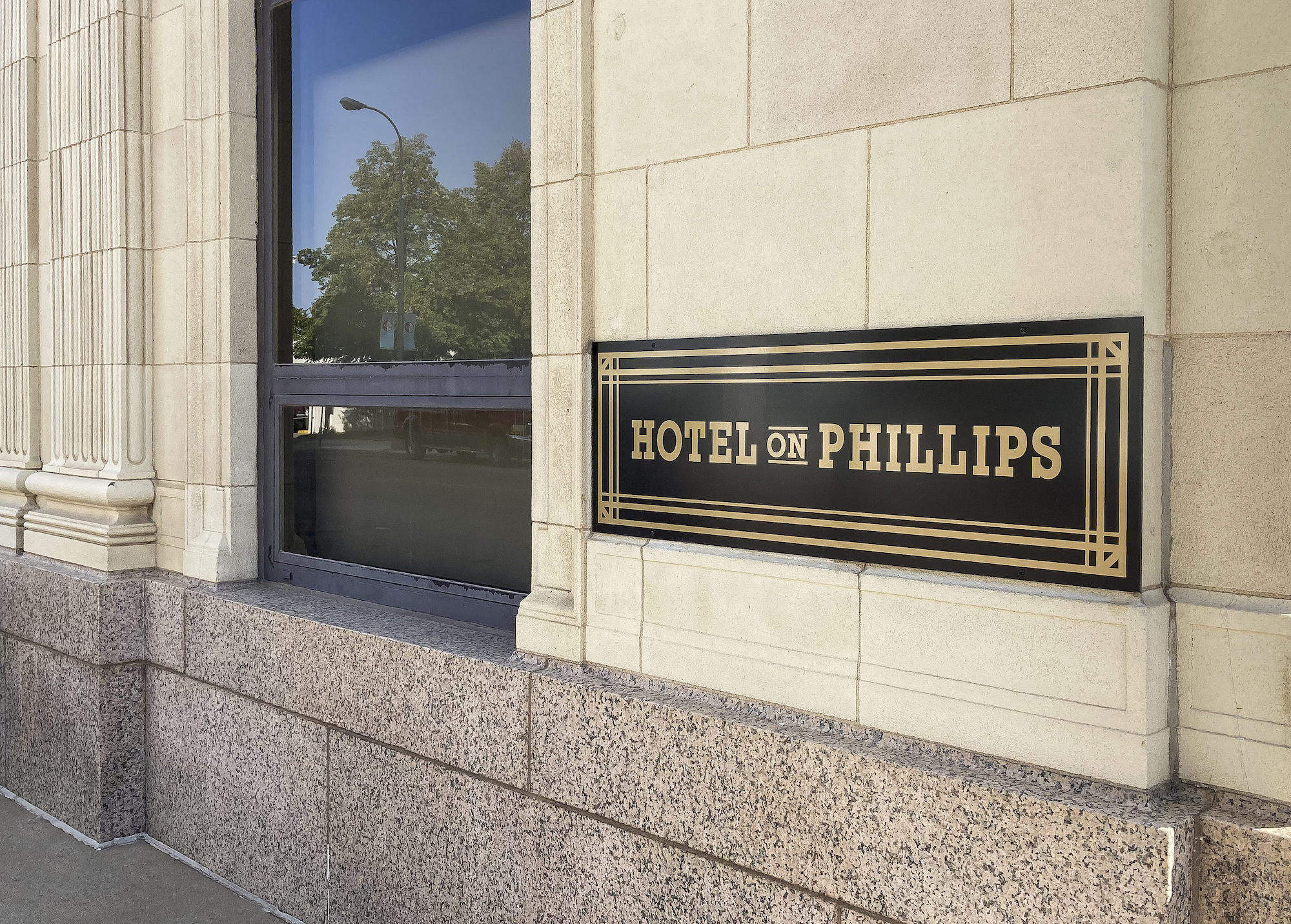 hotel on phillips sign