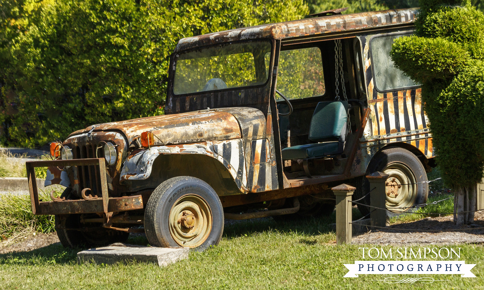old jeep on display