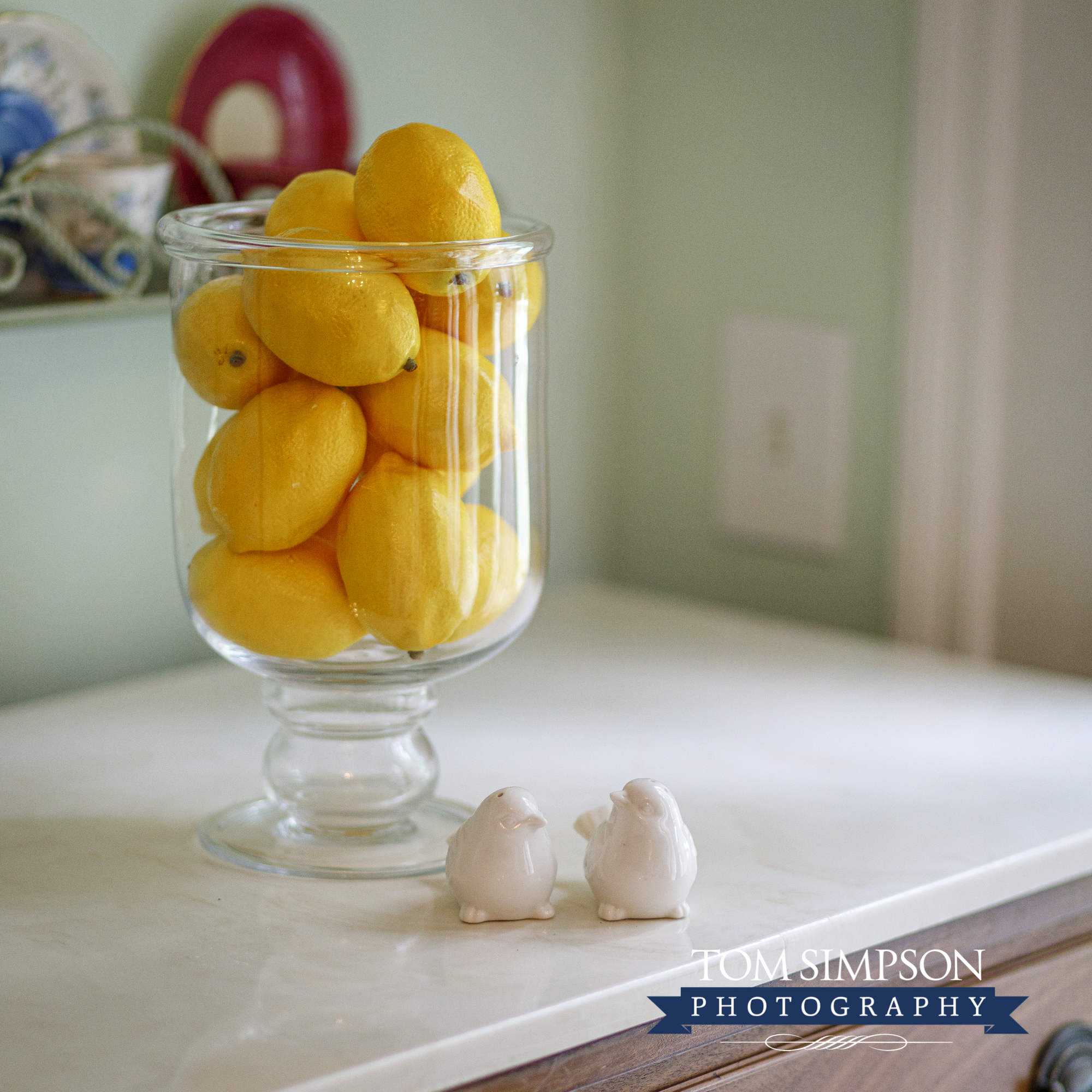 glass jar with lemons