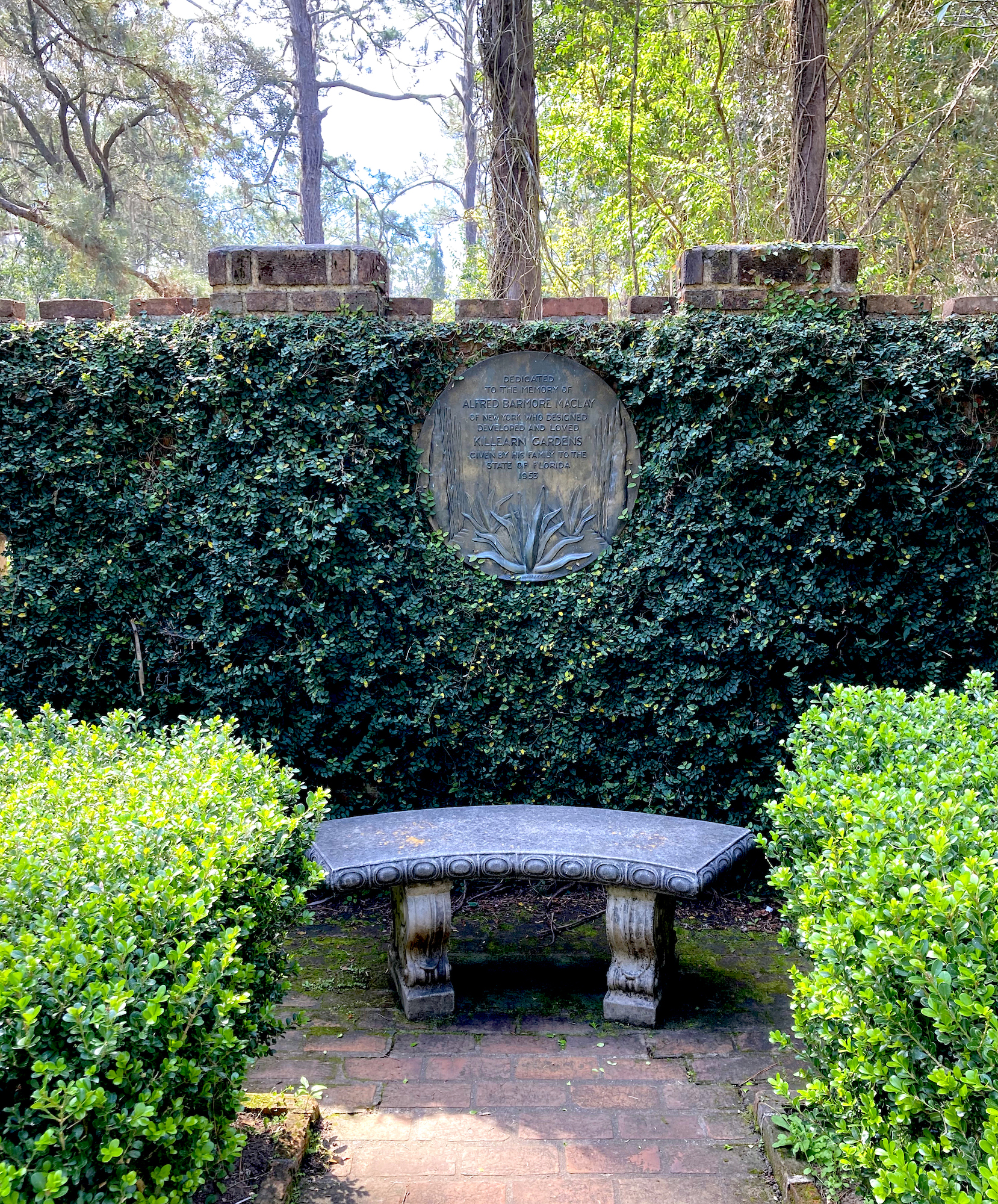 walled garden bench