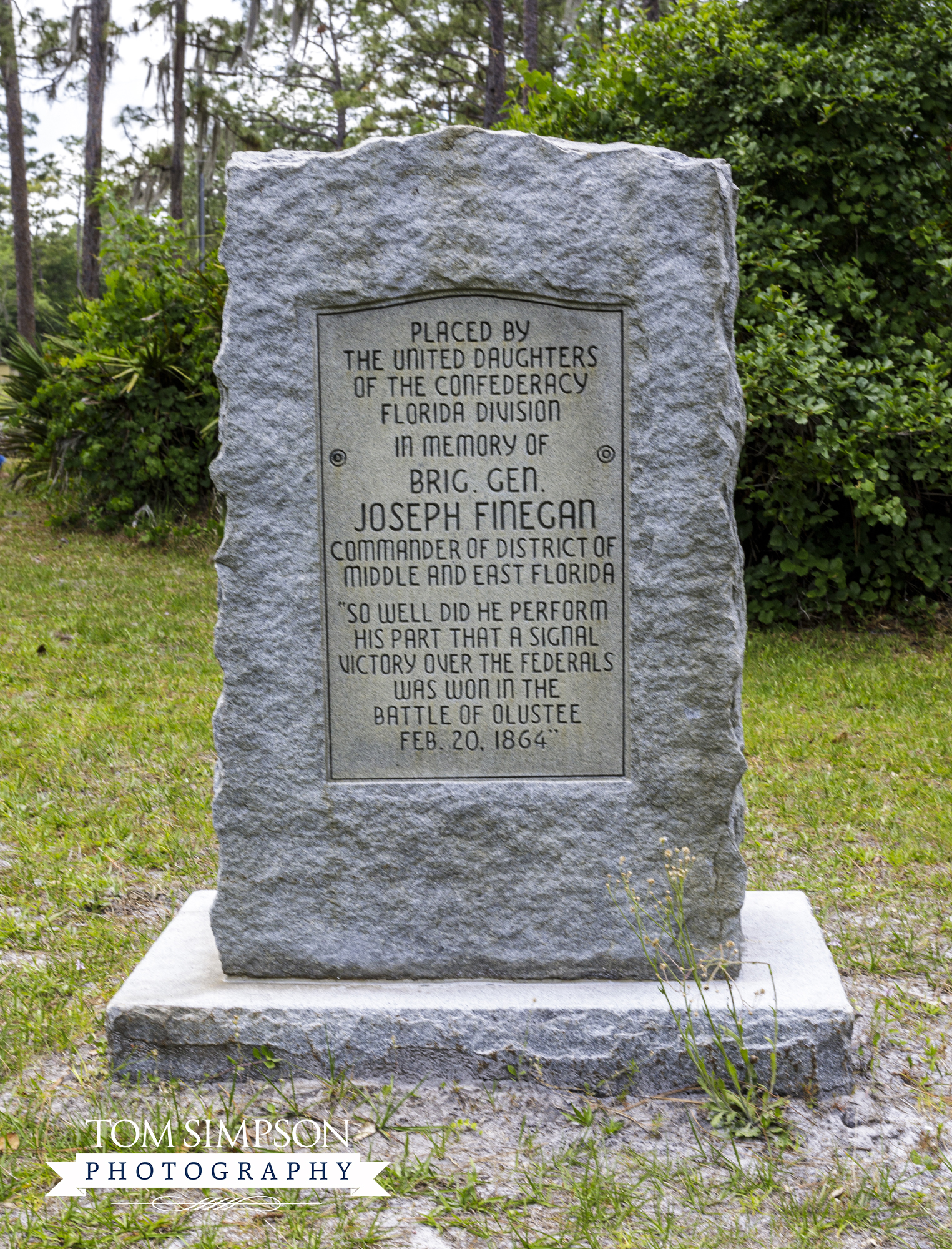 stop at olustee to learn about joseph finegan