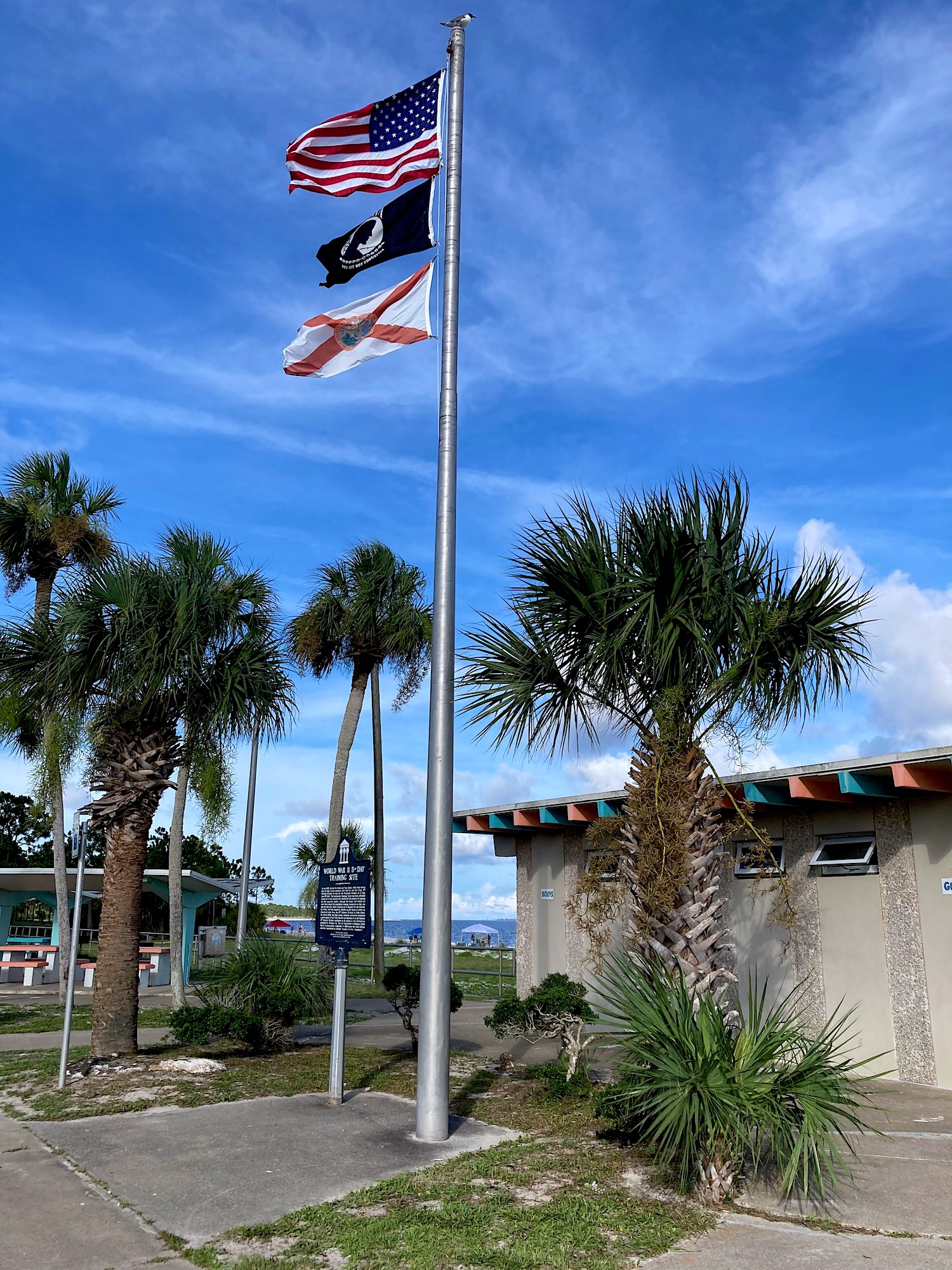 flags flying in carrabelle the sleepy village